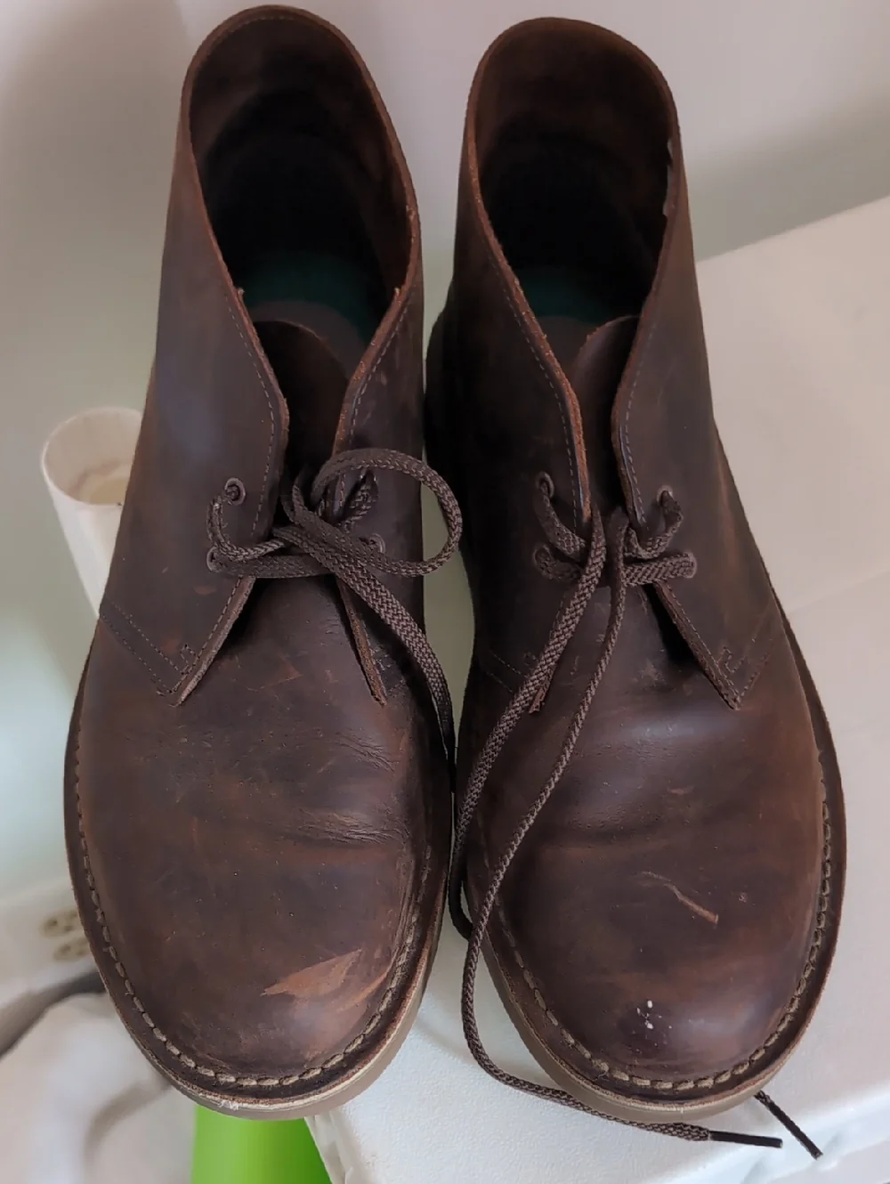 Clarks Shepton Chukka Boot Men's Size 10 Brown Smooth Leather